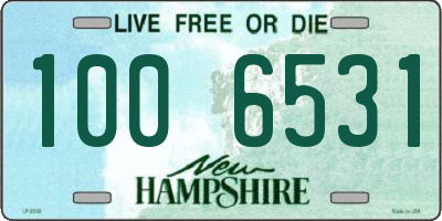 NH license plate 1006531