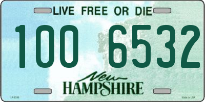 NH license plate 1006532