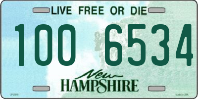 NH license plate 1006534