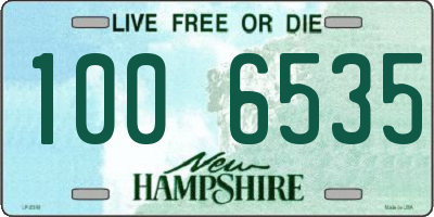 NH license plate 1006535