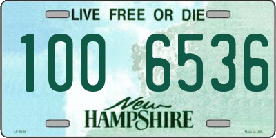 NH license plate 1006536