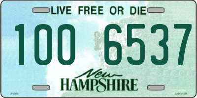 NH license plate 1006537