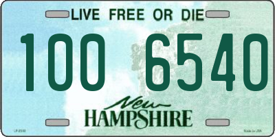 NH license plate 1006540