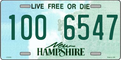 NH license plate 1006547