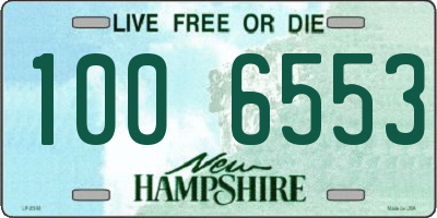 NH license plate 1006553