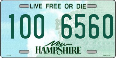 NH license plate 1006560