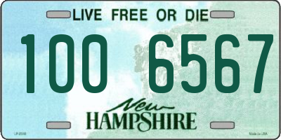 NH license plate 1006567