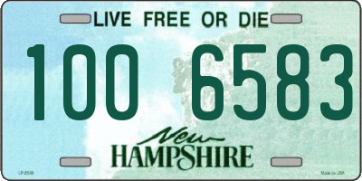 NH license plate 1006583