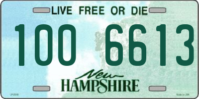 NH license plate 1006613