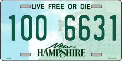 NH license plate 1006631