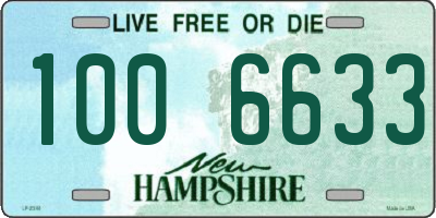 NH license plate 1006633