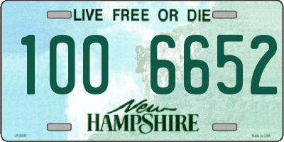 NH license plate 1006652