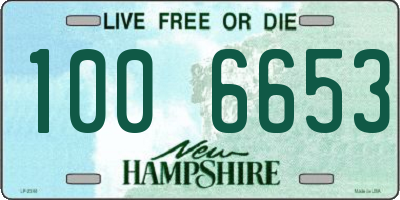 NH license plate 1006653