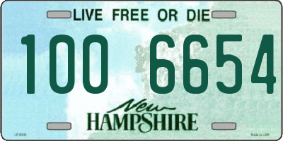 NH license plate 1006654