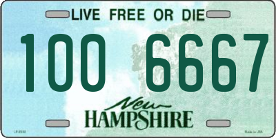 NH license plate 1006667