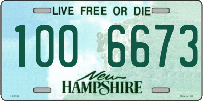 NH license plate 1006673