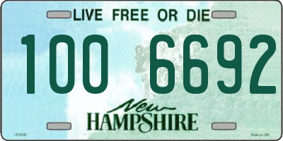 NH license plate 1006692