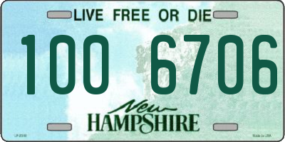 NH license plate 1006706