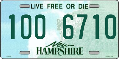 NH license plate 1006710