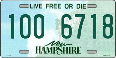 NH license plate 1006718