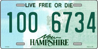 NH license plate 1006734