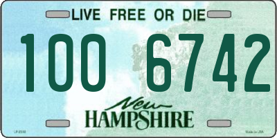NH license plate 1006742