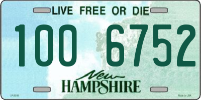 NH license plate 1006752