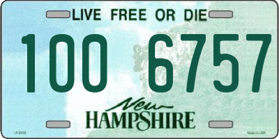 NH license plate 1006757