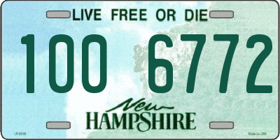 NH license plate 1006772