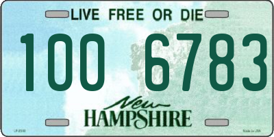 NH license plate 1006783