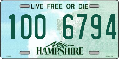 NH license plate 1006794