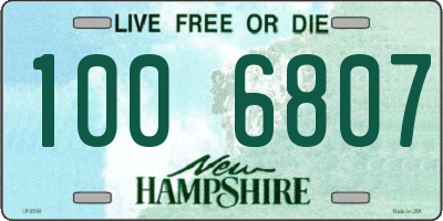 NH license plate 1006807