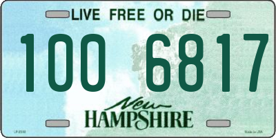 NH license plate 1006817