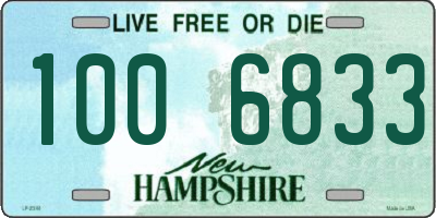 NH license plate 1006833