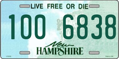 NH license plate 1006838
