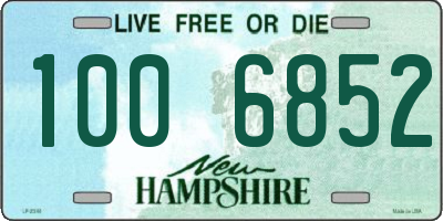 NH license plate 1006852