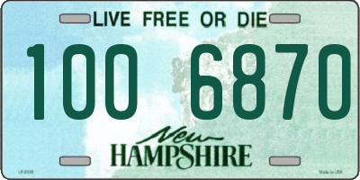 NH license plate 1006870