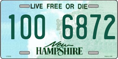 NH license plate 1006872