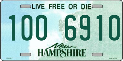 NH license plate 1006910