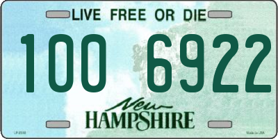 NH license plate 1006922