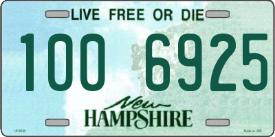 NH license plate 1006925