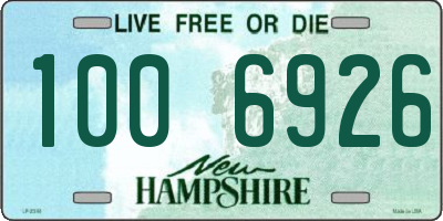 NH license plate 1006926