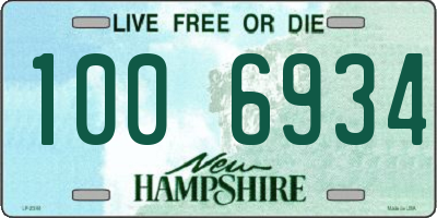 NH license plate 1006934