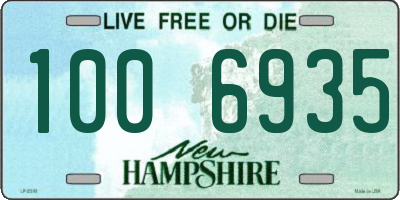 NH license plate 1006935