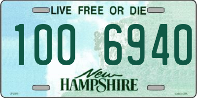 NH license plate 1006940