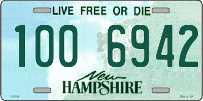 NH license plate 1006942