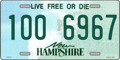 NH license plate 1006967