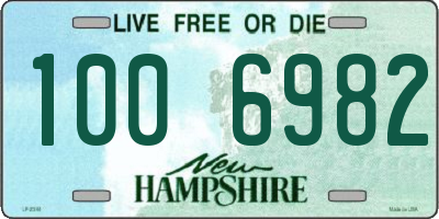 NH license plate 1006982