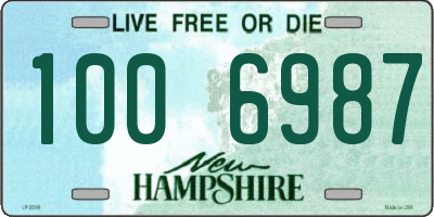 NH license plate 1006987