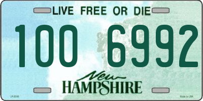 NH license plate 1006992